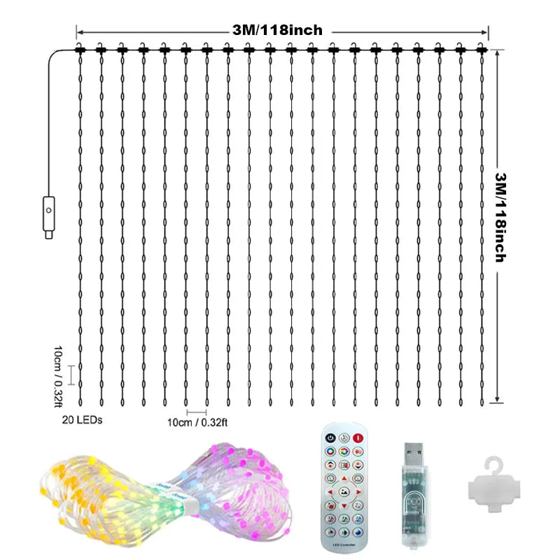 Smart RGB Curtain Lights